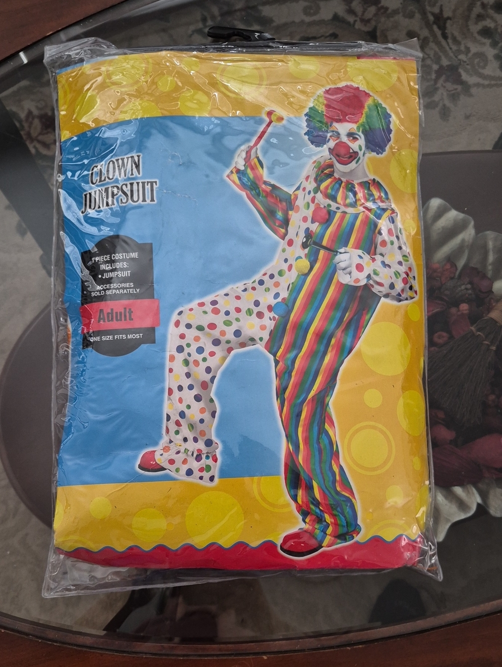 Clown Jumpsuit Men’s Costume - Multicolor